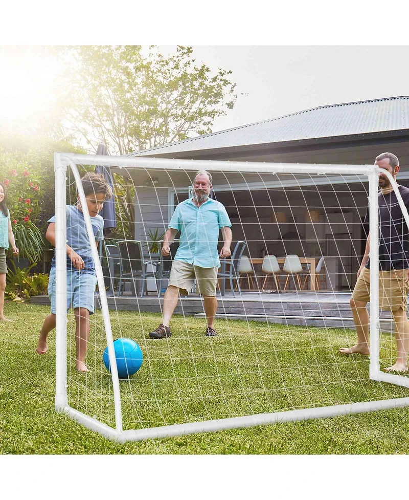 Glintex Soccer Goal for Ages 6 and Up, 6 x 4 ft Upvc Frame, 6 Pegs.