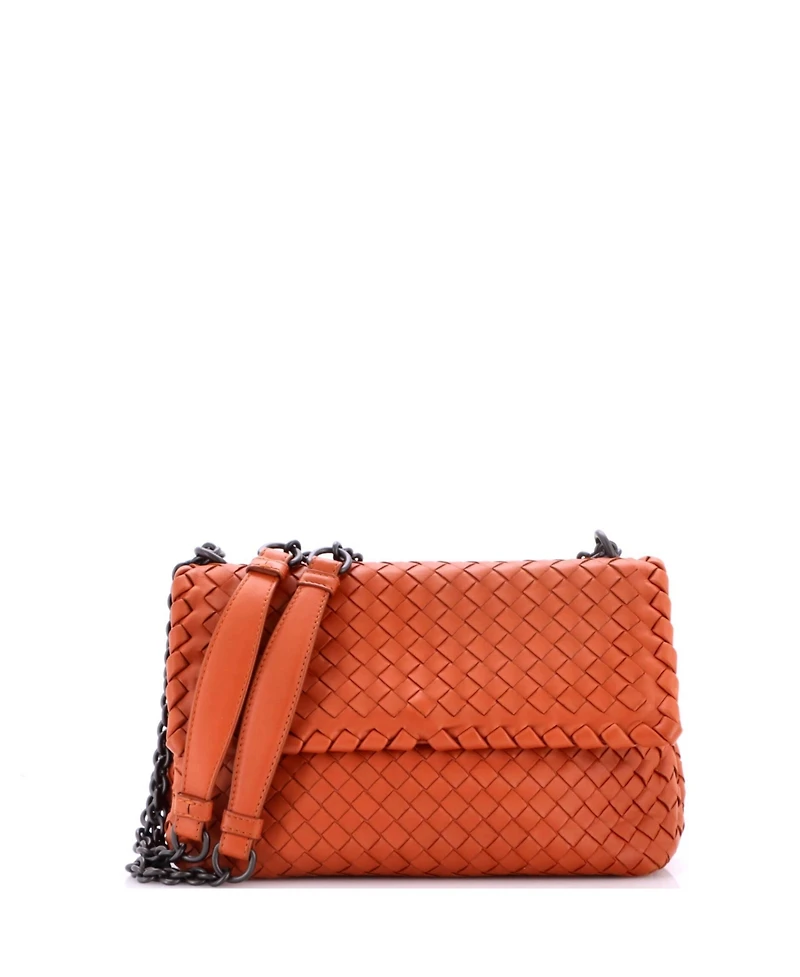 Pre-Owned Bottega Veneta Small Olimpia Crossbody Bag Intrecciato Nappa
