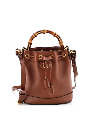 Pre-Owned Gucci Mini Diana Bucket Bag Leather