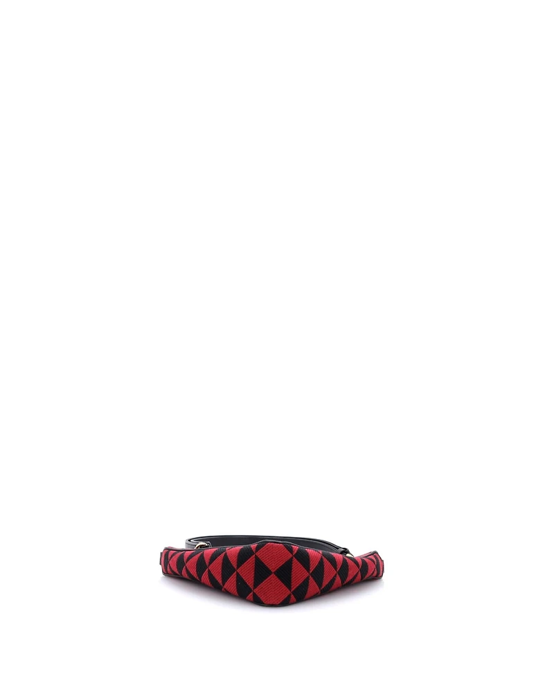 Pre-Owned Prada Mini Symbole Triangle Bag Leather and Jacquard