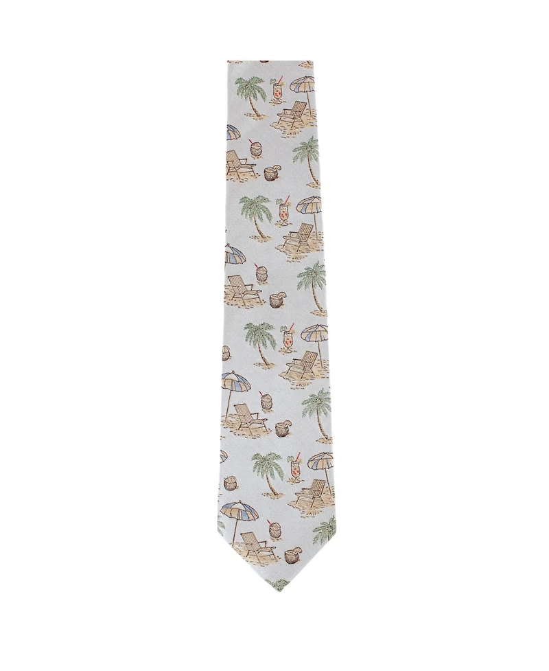 Trafalgar Men's Beach Get A Way Silk Novelty Necktie