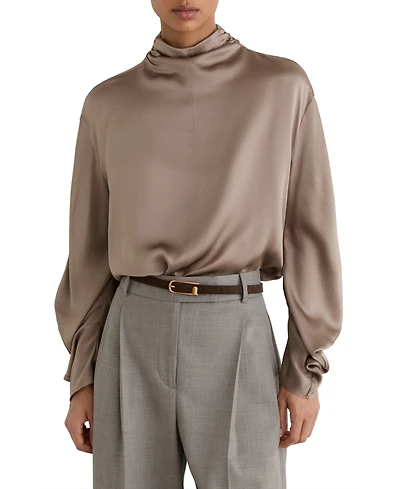 Reiss Women's Meena Silk High-Neck Blouse
