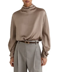 Reiss Women's Meena Silk High-Neck Blouse