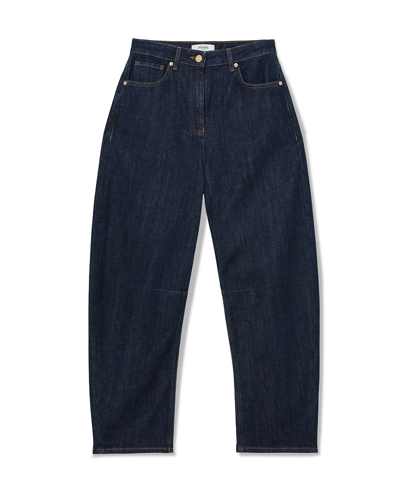 Reiss Women's Levitt Barrel-Leg Jeans
