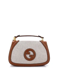 Pre-Owned Gucci Medium Blondie Nm Top Handle Bag Canvas with Leather