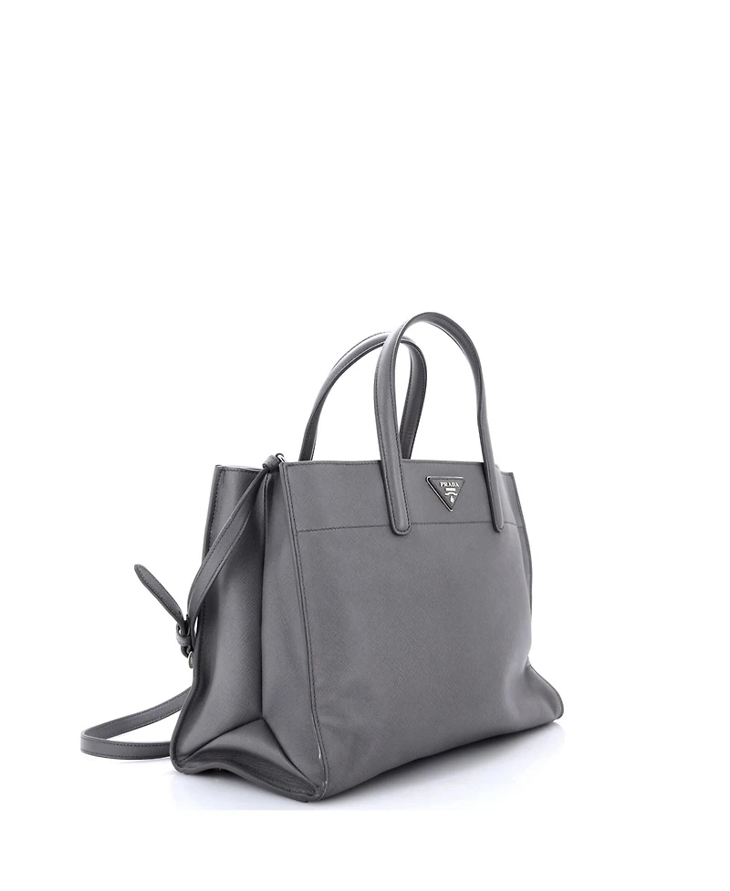 Pre-Owned Prada Soft Triple Pocket Convertible Tote Saffiano Leather