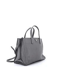 Pre-Owned Prada Soft Triple Pocket Convertible Tote Saffiano Leather