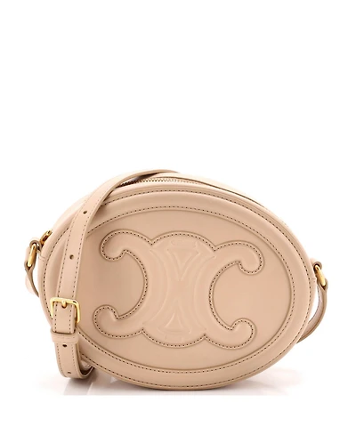 Pre-Owned Celine Triomphe Oval Crossbody Bag Leather