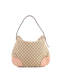 Pre-Owned Gucci Large Bree Hobo Gg Canvas with Leather