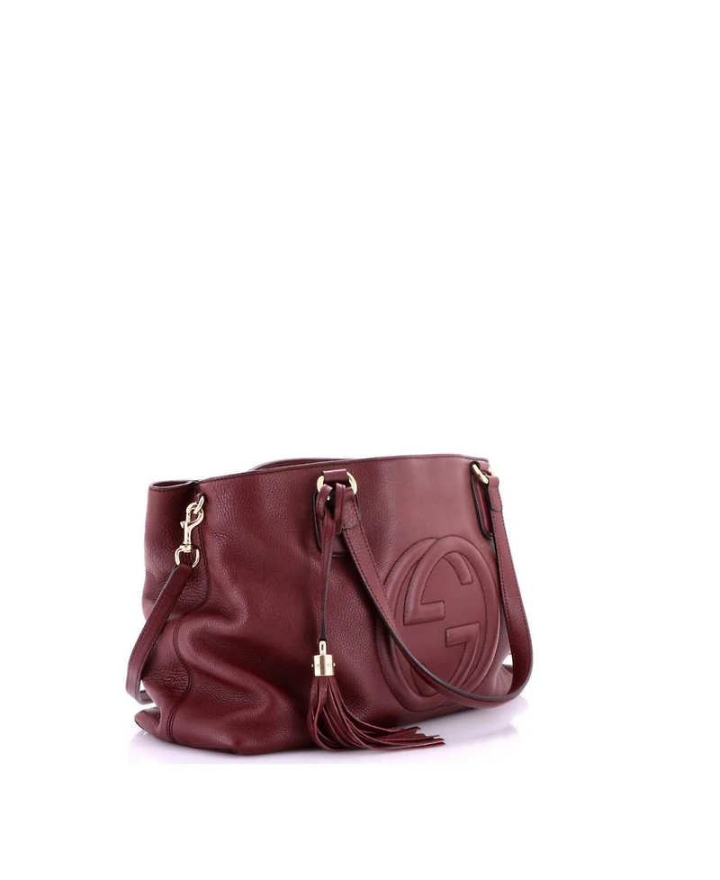 Pre-Owned Gucci Medium Soho Working Tote Leather