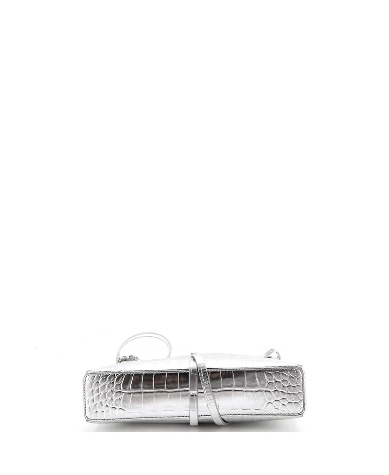 Pre-Owned Givenchy Small Cut Out Shoulder Bag Embossed Leather