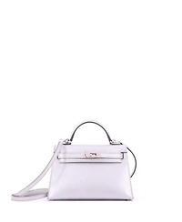 Pre-Owned Hermes Kelly 20 Handbag Metallic Chevre Chamkilight with Palladium Hardware