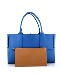 Pre-Owned Bottega Veneta Medium Arco Tote Maxi Intrecciato Leather