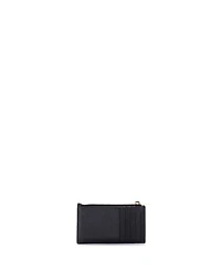 Pre-Owned Saint Laurent Monogram Fragments Zip Card Holder Matelasse Chevron Leather