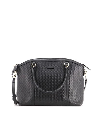 Pre-Owned Gucci Medium Britt Convertible Dome Satchel Microguccissima Leather