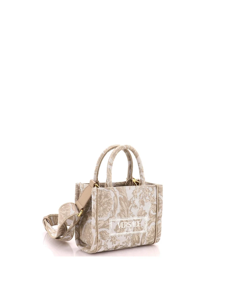 Pre-Owned Versace Small Athena Convertible Tote Barocco Jacquard