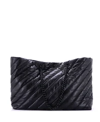 Pre-Owned Balenciaga Large Crush Carry All Chain Tote Quilted Leather
