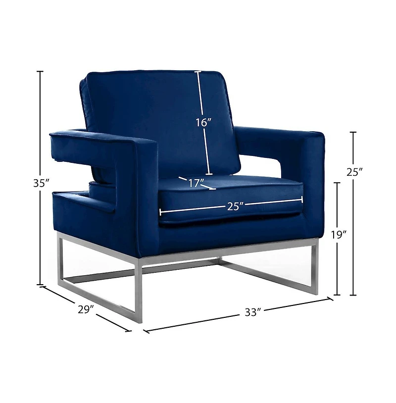 Meridian Furniture Noah Velvet Accent Chair
