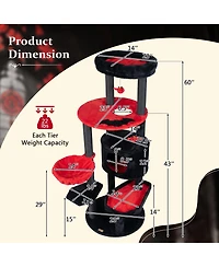 Gymax Gothic Cat Tree for Indoor Cats 60 Inch Cat Tower With Plush Perch Condo Hammock