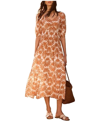 Mint Velvet Women's Floral A-Line Midi Dress