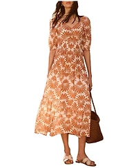 Mint Velvet Women's Floral A-Line Midi Dress