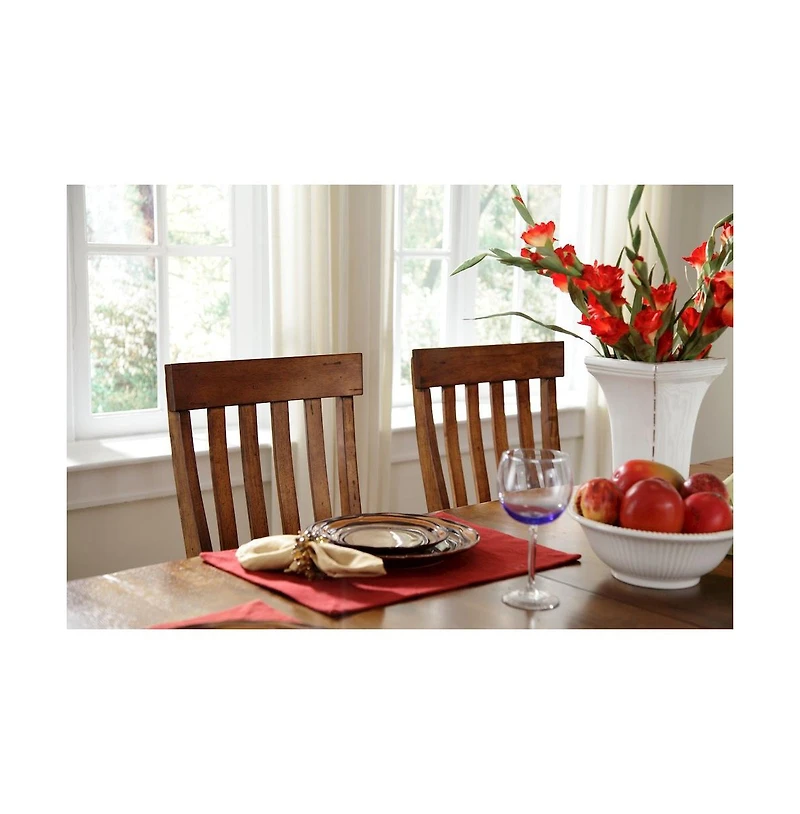 A-America Toluca Slatback Side Chair, Rustic Amber