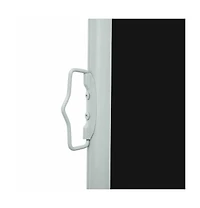 vidaXL Side Awning Black Steel frame, 100% polyester with Pu coating