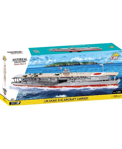 Cobi Historical Collection Ww Ii Ijn Akagi Imperial Japanese Fleet Carrier Set #4851 3573-Piece Building Set, Ages 11+
