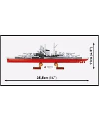 Cobi Historical Collection Wwii Battleship Tirpitz 593-Piece Building Set, Ages 8+