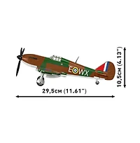 Cobi Historical Collection Wwii Hawker Hurricane (No 302 Sqn. Raf) 375-Piece Building Set, Ages 8+