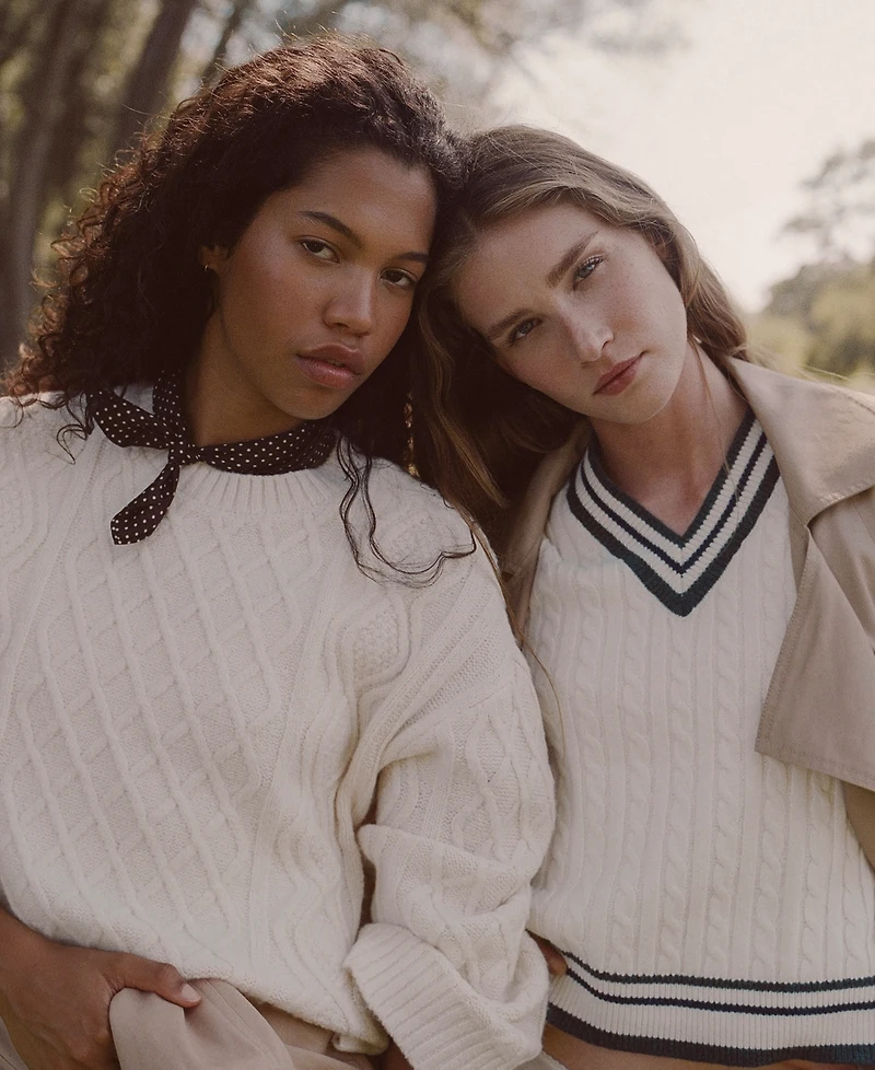 French Connection Women's Aleyna V-Neck Oversized Sweater