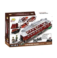 Cobi Historical Collection Wwii Compiegne Wagon 2001-Piece 1:35 Scale Building Set, Ages 11+