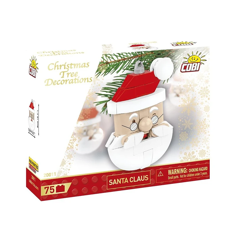 Cobi Santa Claus Christmas Tree Decorations 75-Piece Tree Ornament, Ages 5+