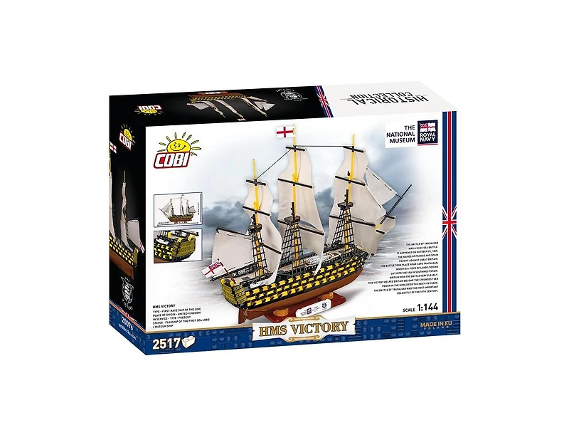 Cobi Historical Collection Hms Victory (Trafalgar 1805) 1:144 Scale 2,517-Piece Building Set, Ages 14+