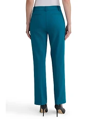 Kasper Women's Audrey Pull-On Mid-Rise Slim-Leg Trouser
