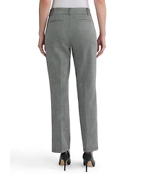 Kasper Women's Audrey Jacquard Straight-Leg Compression Pants