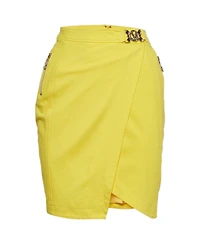 Pre-Owned Versace Women's Wrap Mini Pencil Skirt
