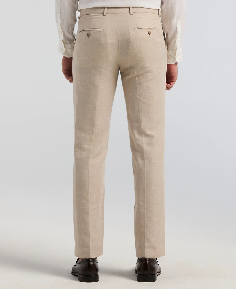 Perry Ellis Men's Classic-Fit Linen Blend Herringbone Pants