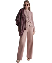Bcbg Women's Corduroy Wide-Leg High-Waisted Pants