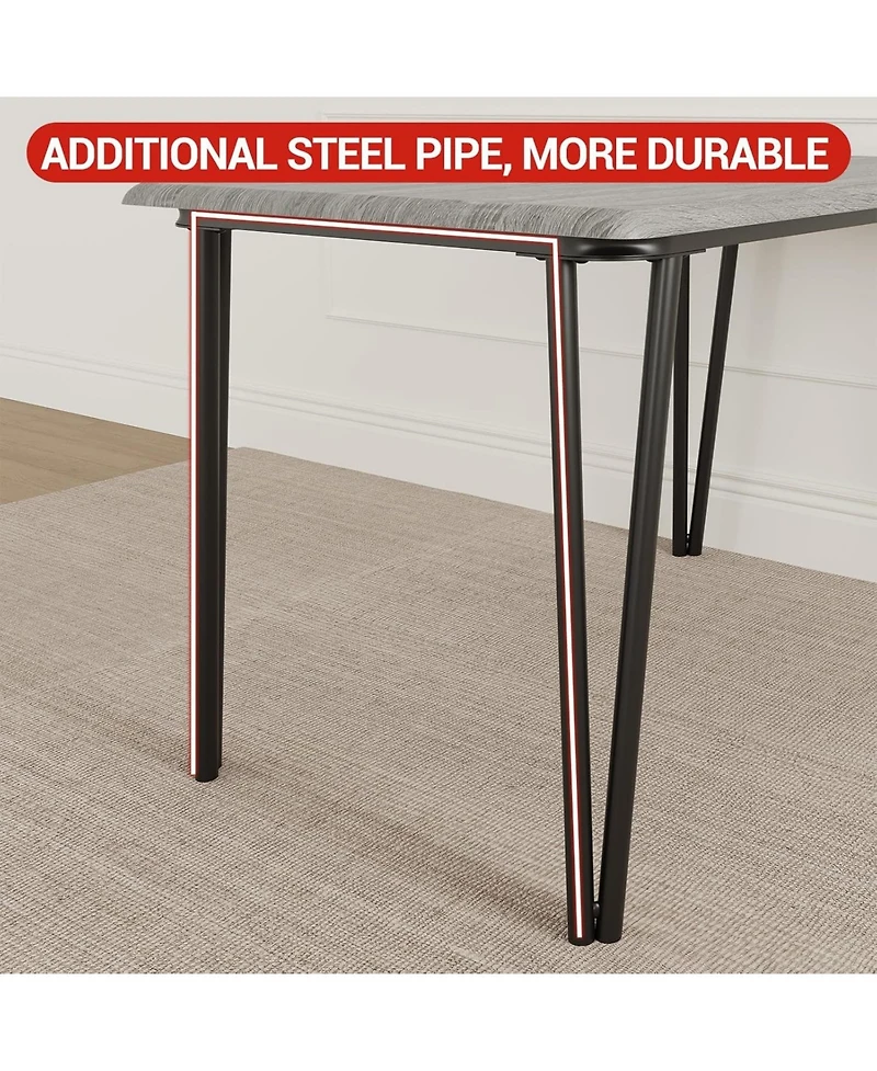 gaomon Piece Square Dining Set for Metal Frame Table and Upholstered Chairs