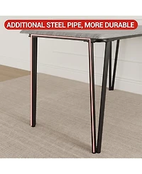gaomon Piece Square Dining Set for Metal Frame Table and Upholstered Chairs