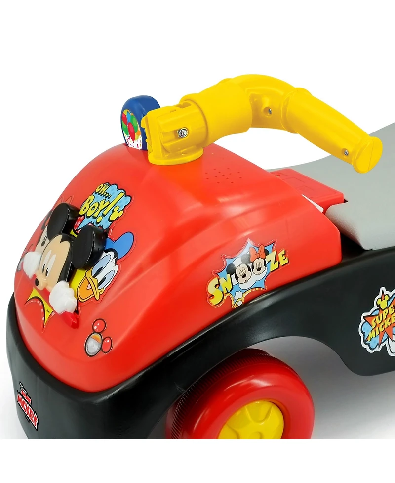 Kiddieland Foldable Handle Ride-On Mickey Mouse With Engaging Sounds, Ages 1+
