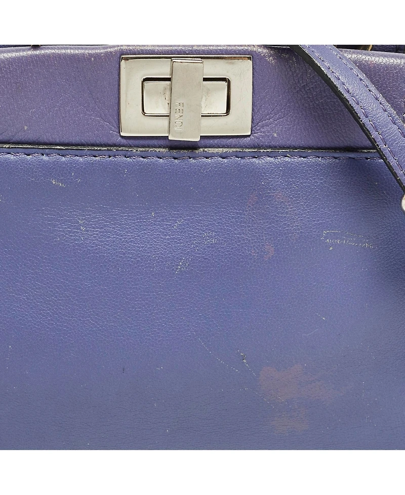 Pre-Owned Fendi Women's Peekaboo Micro Leather Crossbody Bag