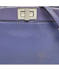 Pre-Owned Fendi Women's Peekaboo Micro Leather Crossbody Bag