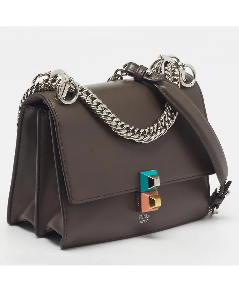 Pre-Owned Fendi Women's Kan I Mini Studded Leather Shoulder Bag