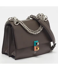 Pre-Owned Fendi Women's Kan I Mini Studded Leather Shoulder Bag