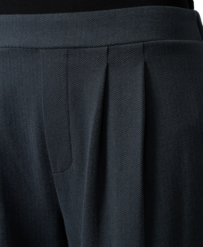 Cable & Gauge Women's Pleated Wide-Leg Pull-On Pants
