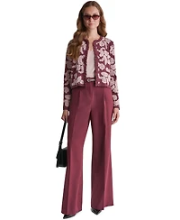 Bcbg Women's Floral Crew-Neck Cardigan