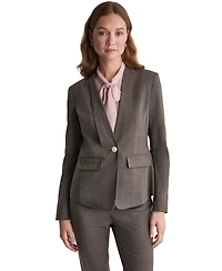 Bcbg Women's Plaid Shoulder-Padding Blazer