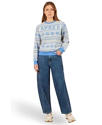 Yumi Women's Apres Fair Isle Crewneck Sweater